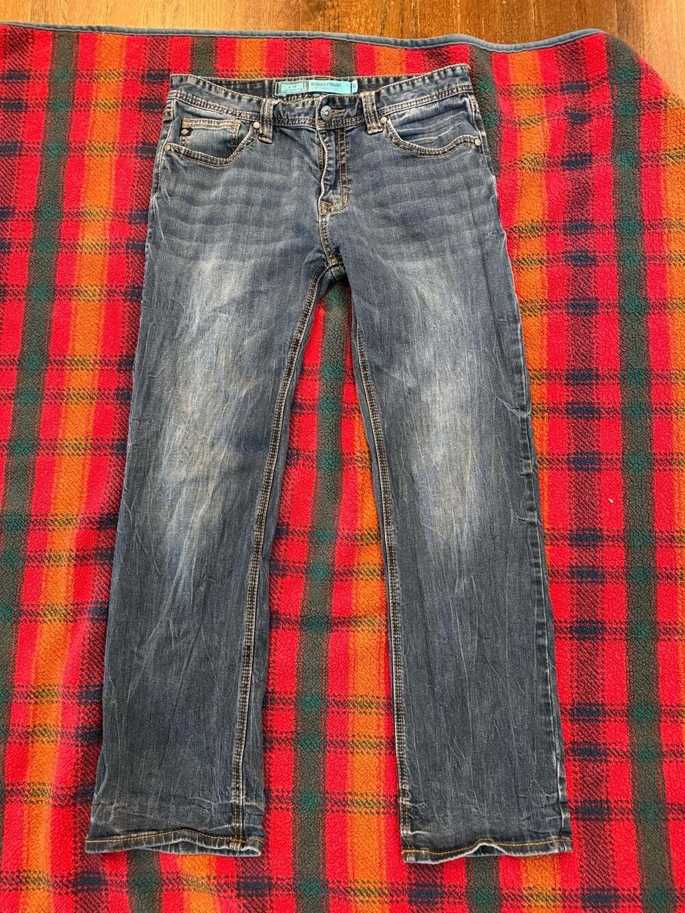 Rock & Roll Cowboy Men's Revolver Straight Slim Straight Leg Jeans